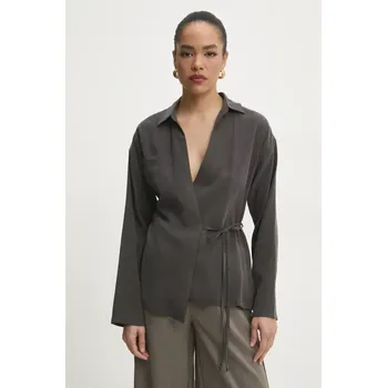 Dámská halenka Halenka Answear.LAB dámská, šedá barva, hladká 00128.TWK 90X, vel. M