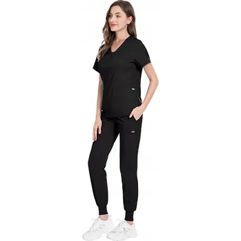 DÁMSKÝ ZDRAVOTNICKÝ KOMPLET SCRUB UNIFORM MODEL HEAL BARVA ČERNÁ VELIKOST XL