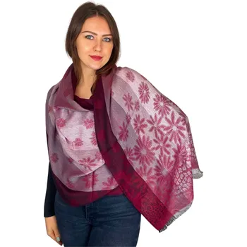Šál Pašmína - Lilia - Vínová