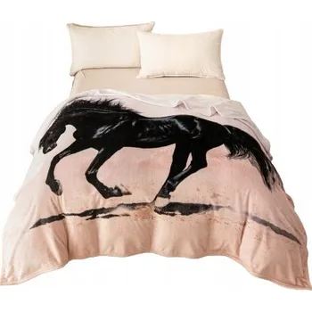 Prostěradlo Deka 160x200 Mikrovlákno Měkká Kůň