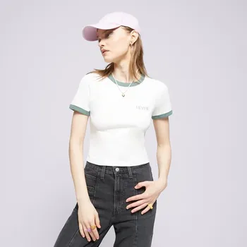 Pánské tričko Levi&#039;s Tričko Graphic Ringer Mini Tee Whites Bílá L