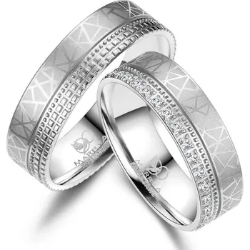 Prsten MARRYA® Pánský snubní prsten nerezová ocel - velikost 68 - ES38-P-68