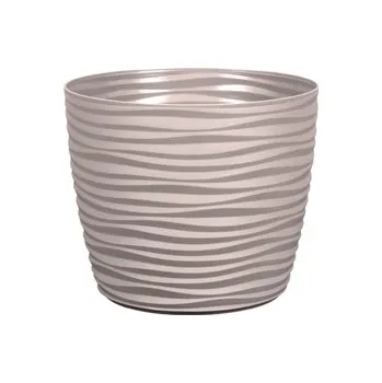 Obal na květináč Obal na květník SAHARA PETIT plastový matný d27x22cm