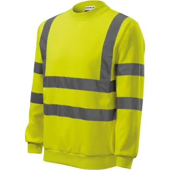 Pánská mikina HV Essential mikina unisex fluorescenční žlutá 2XL