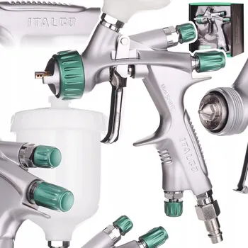Stříkací pistole Mini lakýrnická pistole Italco SHINE tryska 1,2 mm HVLP pro opravy laku 250 ml