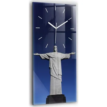 Hodiny Obdélníkové Nástěnné Hodiny do Ložnice Obýváku - Ježíš v Rio de Janeiru