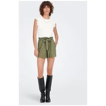 JDY Šortky z materiálu Say 15225921 Zelená Regular Fit 44