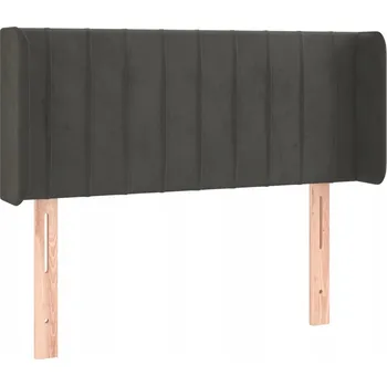 Čelo postele Uszak Samet 93x16x78/88 cm Tmavě šedá