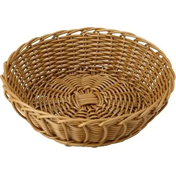 Košík kulatý průměr 21 cm polyratan tmavý 100032269