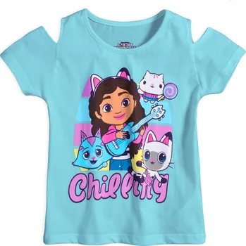Dívčí tričko Dívčí tričko GABBYS DOLLHOUSE CHILLING tyrkysové Velikost: 104