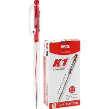 Kuličkové pero M&G K1 (0,5 mm) - červená náplň