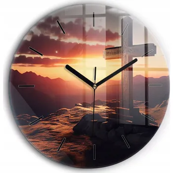 Hodiny Nástěnné hodiny SacroArte, hnědé, 60 cm