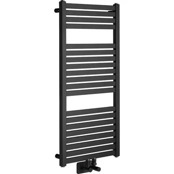 Radiátor AQUALINE TONDI otopné těleso rovné 450x970 mm, středové připojení, černá mat (DT456T)