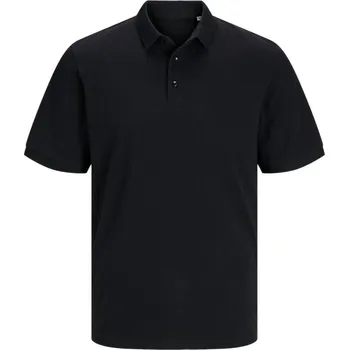 Pánské tričko Jack & Jones Polokošile Classic Polo Pique, těžká bavlna, krátký rukáv, unisex COT42755600201-black S Černá