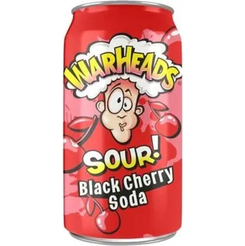 Limonáda Warheads sycený nápoj s příchutí černé třešně 330 ml