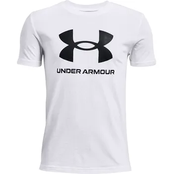 Dětské triko Under Armour Sportstyle Logo SS Under Armour bílá 3042318
