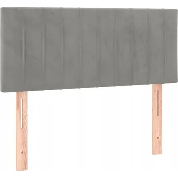 Čelo postele sametové světle šedé 100x5x78/88 cm