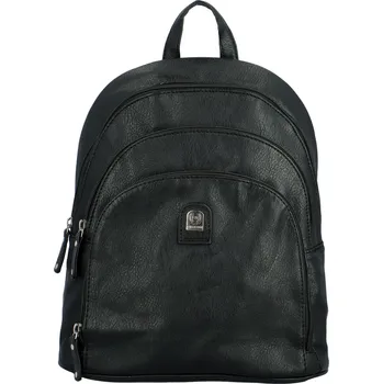 Městský batoh Stylový dámský koženkový batůžek Bennief, černý