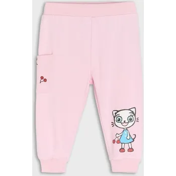 Dívčí kalhoty Sinsay - Kalhoty Kitty Kotty - pastelová růžová - 4716T-03X - 4716T-03X-74