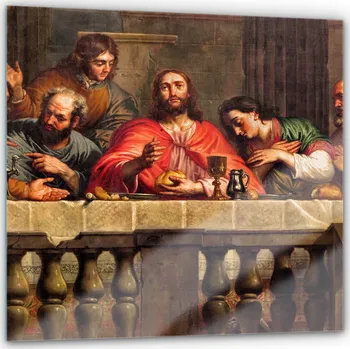 Obraz Biblický obraz na skle: Poslední Večeře Ježíš