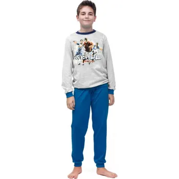 Chlapecké pyžamo JAKS Chlapecká pyžama fotbal Velikost: 176, Barva: šedá