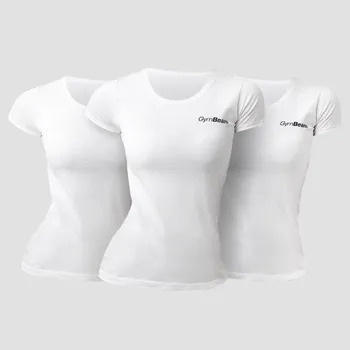 Dámské tričko Basic 3Pack White - GymBeam Velikost: XS - 3pack, Barva: bílá