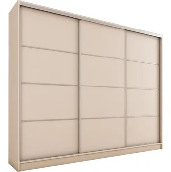 Šatní skříň Šatní skříň LITOLARIS 250 bez zrcadla, se 4 šuplíky a 2 šatními tyčemi, béžová +možnost VÝNOSU + vyzvednutí ZDARMA