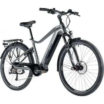 Jízdní kolo Trekingové elektrokolo Leader Fox Denver pánské 28" 2024 šedé rám 20,5