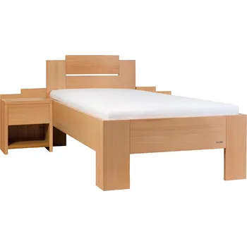 Postel Masivní buková jednolůžková postel Grado s úložným prostorem, 93,5 cm Délka [cm]: 200, Šířka [cm]: 100