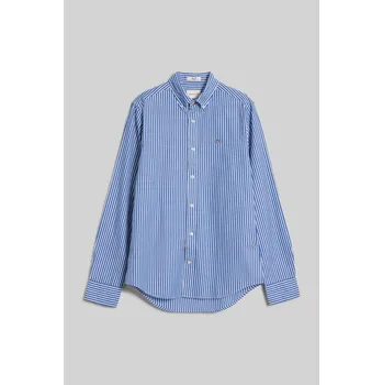 Pánské oblečení KOŠILE GANT SLIM POPLIN STRIPE SHIRT COLLEGE BLUE