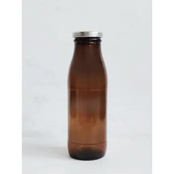 Láhev Láhev na mléko, aviváž hnědá JOTA 500 ml se stříbrným víčkem