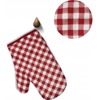 Chňapka KUCHYŇSKÁ CHŇAPKA OCHRANNÁ DO TROUBY HRNCŮ ČERVENÁ KOSTKA