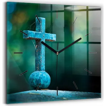 Hodiny Nástěnné hodiny SacroArte zelené 30 cm