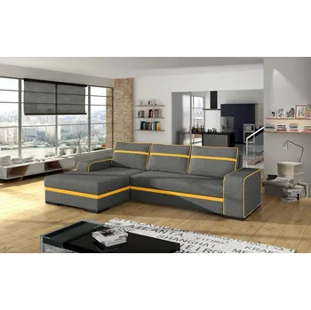 Obývací pokoj FALCO Sedací souprava Funny L šedá/EKO žlutá