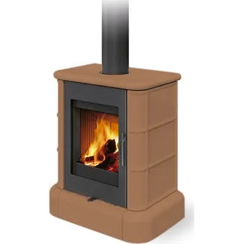 Krbová kamna ROMOTOP SIENA N 01 keramika smetanová s pigmentem 63360 - kachlová krbová kamna