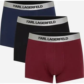 Pánské spodní prádlo SPODNÍ PRÁDLO KARL LAGERFELD METALLIC ELASTIC TRUNK SET NAVY/TAWNY PORT/BLACK