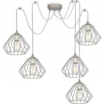 Lustr závěsné stropní svítidlo PAVOUK WIRE 5 ŠEDÝ stropní svítidla lustry