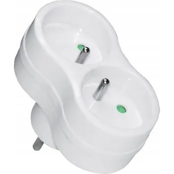 Elektrická zásuvka Elektrická Zásuvka rozbočka Elektro bílá