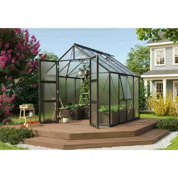 Skleník Zahradní skleník VITAVIA OLYMP 6700, polykarbonát 4 mm, černý Varianta: skleník VITAVIA OLYMP 6700 PC 4 mm černý LG3783
