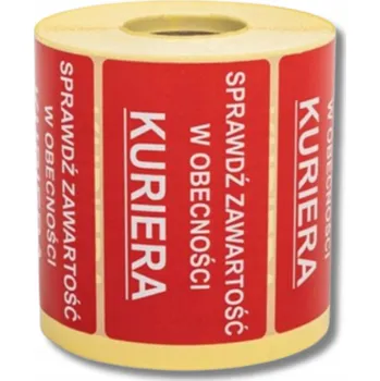 Speciální papír TERMO ETIKETY "ZKONTROLUJTE ZÁSILKU" 100x100 A'500