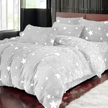 Povlečení Jemné mikroplyš povlečení Homa TORELA LIGHT GREY 3-dílná sada 140x200 cm