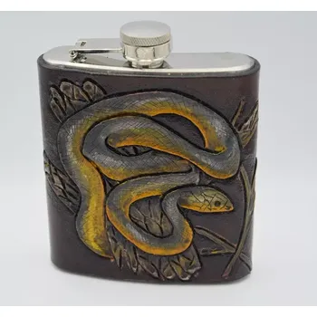 Placatka Nerezová placatka v kůži - užovka stromová (Originální ruční výrobek ze Slovácka)