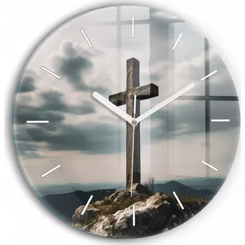 Hodiny Nástěnné hodiny SacroArte modré 30 cm