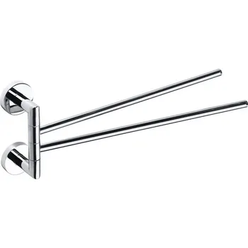 Držák na ručník SAPHO X-ROUND dvojitý držák ručníků otočný 380mm, chrom (XR403)