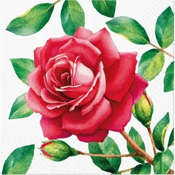 Papírový ubrousek Ubrousky PAW růže 33 x 33 cm, 20 kusů