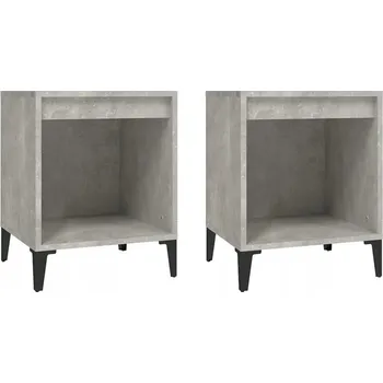 Noční stolek Elegantní noční stolky z dřevěného materiálu 40x35x50 šedá betonu