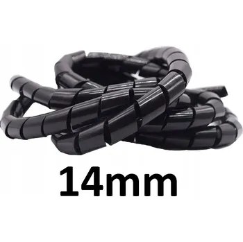 kabelová chránička Spirálová ochranná hadice / organizér kabelů 14mm 6m