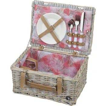 Piknikový koš Cilio TORINO Piknikový koš pro 2 osoby šedý