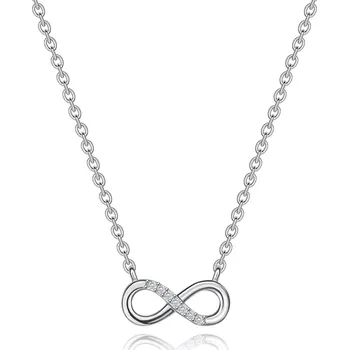 Náhrdelník Stříbrný 925 náhrdelník - symbol nekonečna, linie čirých zirkonů