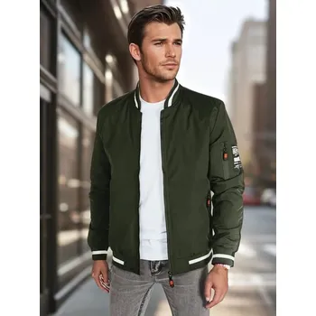 Dstreet Módní zelená bomber bunda